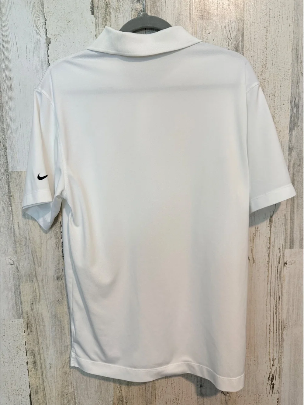 Nike Men's Regular Small White Polyester Polo Shirt